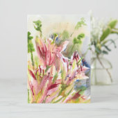 Stargazer Lily card Feiertagskarte (Stehend Vorderseite)