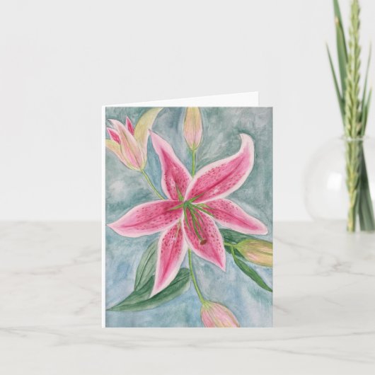 Stargazer Lily Card Karte (Vorderseite)