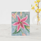 Stargazer Lily Card Karte (Gelbe Blume)