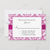 Stargazer Lily Damask Einladung zur Hochzeit (Vorderseite)