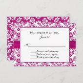 Stargazer Lily Damask Einladung zur Hochzeit (Vorne/Hinten)