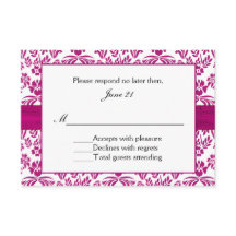 Stargazer Lily Damask Einladung zur Hochzeit