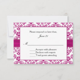 Stargazer Lily Damask Einladung zur Hochzeit