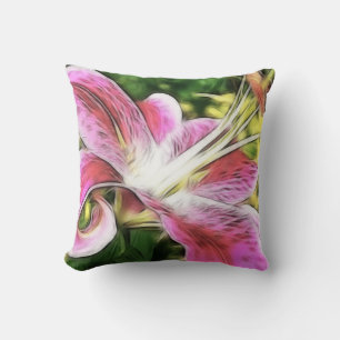 Stargazer Lily Floral Kissen