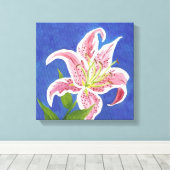 Stargazer Lily gepackte Leinwand (Insitu (Holzboden))