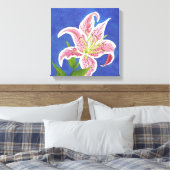Stargazer Lily gepackte Leinwand (Insitu (Schlafzimmer))