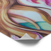 Stargazer Lily Goddess Fantasy Art Print Poster (Ecke)