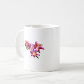 Stargazer Lily Heart Kaffeetasse (Vorderseite Links)