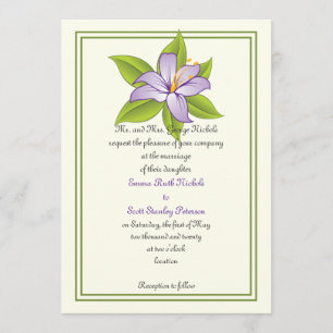 Stargazer lily lilac lila Hochzeitseinladung Einladung