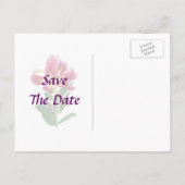 Stargazer Lily Looking Down Wedding Rettete die Da Ankündigungspostkarte (Rückseite)