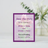 Stargazer Lily Looking Down Wedding Rettete die Da Ankündigungspostkarte (Stehend Vorderseite)