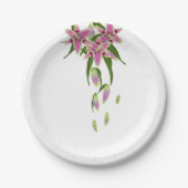Stargazer Lily Paper Party Teller (Vorderseite)