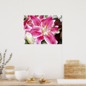 Stargazer Lily Print Poster (Küche)