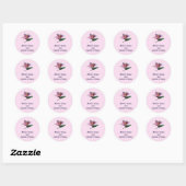 Stargazer Lily Profil Save the Date Runder Aufkleber (Blatt)
