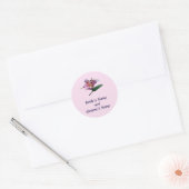 Stargazer Lily Profil Save the Date Runder Aufkleber (Umschlag)