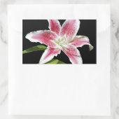 Stargazer Lily Rechteckiger Aufkleber (Tasche)