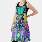 Stargazer Lily, Rose und Rosa Hibiskus Collage Schürze (InSitu)