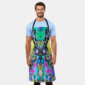 Stargazer Lily, Rose und Rosa Hibiskus Collage Schürze (Getragen)