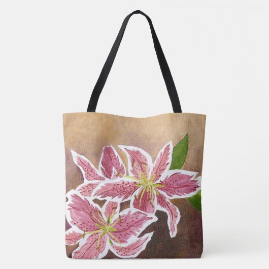 Stargazer Lily Tote Bag Tasche (Rückseite)