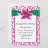 Stargazer Lily Wedding Einladung (Vorderseite)