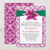 Stargazer Lily Wedding Einladung (Vorne/Hinten)