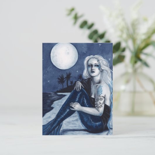Stargazer Mermaid Postkarte (Stehend Vorderseite)