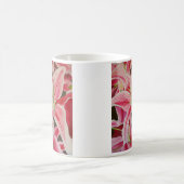 Stargazer Pink Lily Aquarell Blume Kaffeetasse (Mittel)