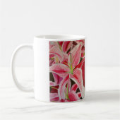 Stargazer Pink Lily Aquarell Blume Kaffeetasse (Links)