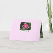 Stargazer Pink Oriental Lilies Grußkarten Karte (Rückseite)