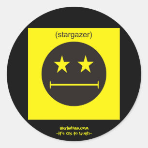 Stargazer Runder Aufkleber