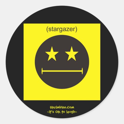 Stargazer Runder Aufkleber (Vorderseite)