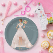 Stargazerlilis extravagantes Braut-Brautparty Pappteller (Party)