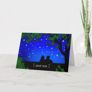 Stargazers Couple Starry Night Grußkarte Karte