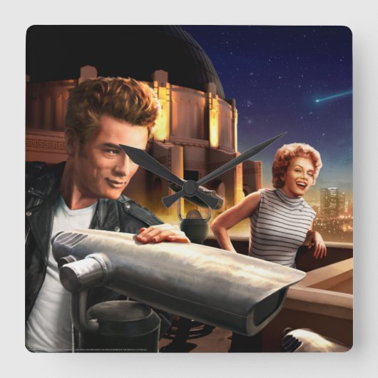 Stargazers Quadratische Wanduhr (Vorderseite)