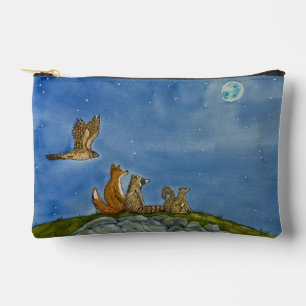 Stargazing Animals Zipper Pouch Zubehörtasche