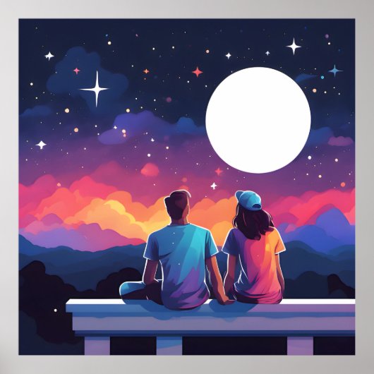 Stargazing Couple Poster (Vorne)