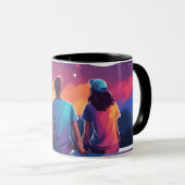 Stargazing Couple Tasse (VorderseiteRechts)