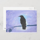 Stargazing Crow Postkarte (Vorne/Hinten)