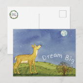 Stargazing Deer Postcard Postkarte (Vorne/Hinten)