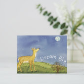 Stargazing Deer Postcard Postkarte (Stehend Vorderseite)