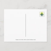 Stargazing Dew Tropfen auf gelber Geruchsdohle Postkarte (Rückseite)