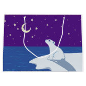 Stargazing Eisbär-CUB-Kunst Große Geschenktüte (Vorderseite)