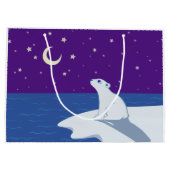 Stargazing Eisbär-CUB-Kunst Große Geschenktüte (Rückseite)