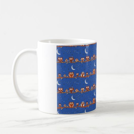 Stargazing Eulen-Tasse Kaffeetasse (Links)