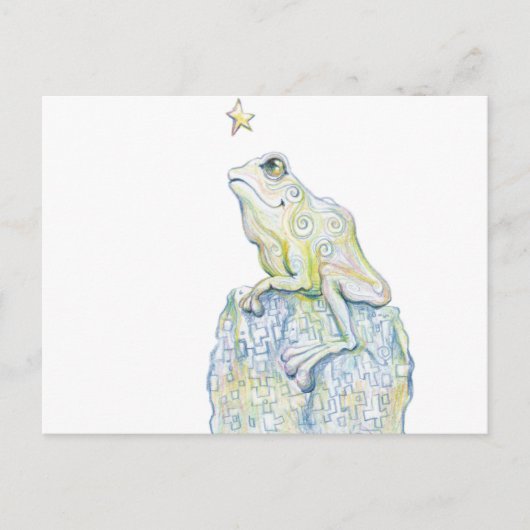 Stargazing Frog Postkarte (Vorderseite)