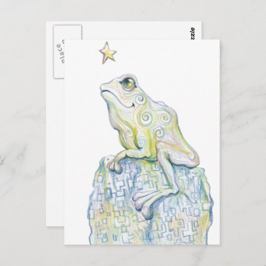 Stargazing Frog Postkarte (Vorne/Hinten)