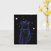 Stargazing Katzen-Anmerkungs-Karte Karte (Gelbe Blume)