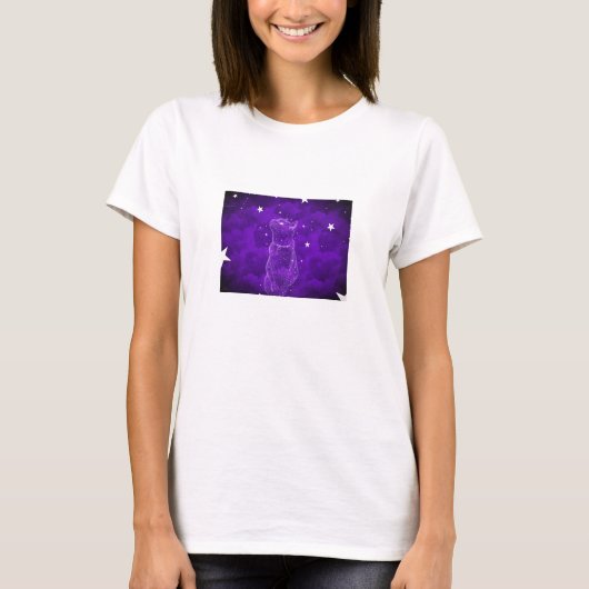 Stargazing Katzen-T - Shirt (Vorderseite)