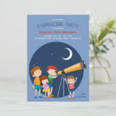 Stargazing Party Einladung (Stehend Vorderseite)