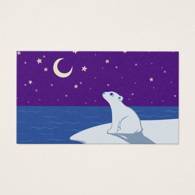 Stargazing Polar Bear Cub Art (Vorderseite)